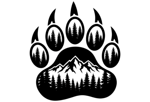 Download Bear Paw Mountain Forest SVG Clipart - Forest svg clipart Collection