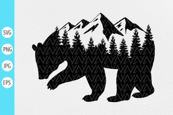 Download Bear Mountain and Forest Svg Clipart - Forest svg clipart Collection