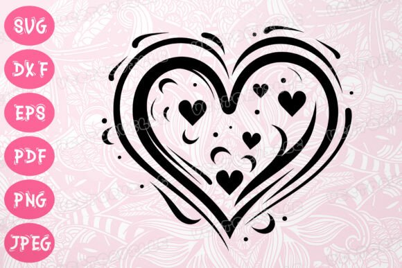 Download Swirl Heart of Curls Love Svg for Shirts - Svg for shirts Collection