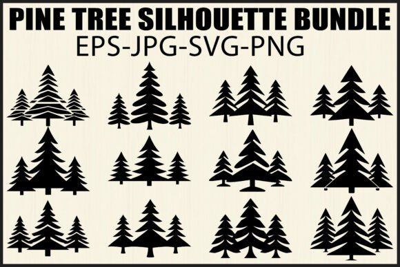Download Rustic Pine Tree Forest SVG Clipart Set - Forest svg clipart Collection
