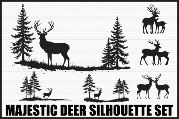 Download Majestic Deer Forest Silhouettes - Premium Resources